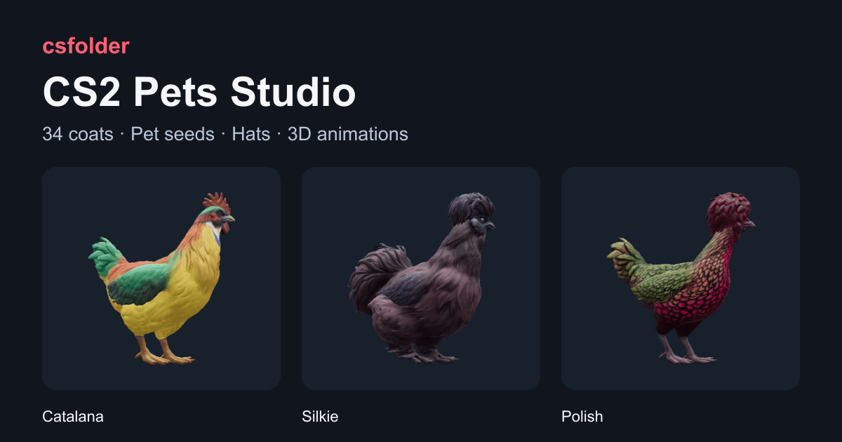 Is Contract CS2 Pets Studio: Chicken Breeds, Coats & Seeds | csfolder